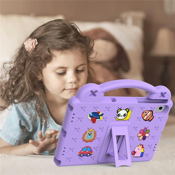 Compatible with Lenovo Tab M10 Plus(3rd Gen) 10.6 (2022)/Huawei MatePad Pro 10.8 (2019/2021)/SE 10.4(2023)/Samsung Tab A8 10.5 Tablet Case Kids Case with Shoulder Strap - Light Purple