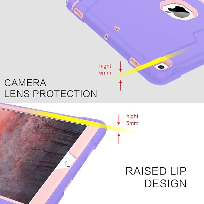 BENTOBEN for iPad Air 3rd Generation Case iPad Pro 10.5 2017 Case 3 Layers Heavy Duty Rugged Shockproof Kickstand Protective Tablet Cover for iPad Air 3 10.5 2019 /iPad Pro 10.5Purple/Rose Gold