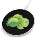 Green Cabbages Fast Portable Charger 10W Funny Graphic Phone Charging Pad with USB Cable