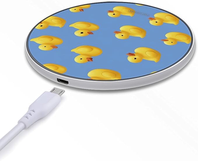 Cartoon Rubber Duck Fast Portable Charger 10W Funny Graphic Phone Charging Pad with USB Cable