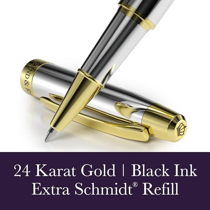 Silver Chrome & 24 Karat Gold Finish
