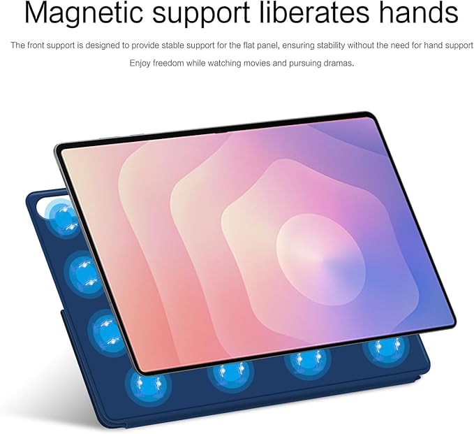 for Samsung Galaxy Tab S11 Case 11 inch Magnetic Attachment | Auto Wake/Sleep | Multi-Viewing Angles | Slim Light Shell Cover | Compatible with Samsung Galaxy Tab S11 | Blue