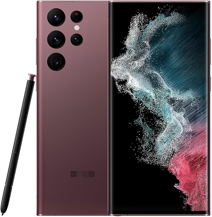 Galaxy S22 Ultra S Pen [WithBluetooth] Replacement for Samsung Galaxy S22 Ultra 5G All Versions Touch Stylus Pen with 5xTips/Nibs (Burgundy)