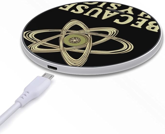 Because Physics Phone Charger Magnetic Charging Pad Anti-Slip with USB Cable