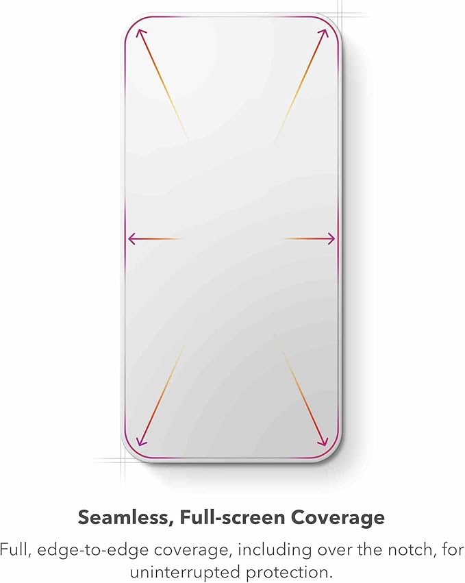 ZAGG XTR3 iPhone 15 Screen Protector - Glass Blue-Light Filtration 10X Stronger Edge-to-Edge Protection Scratch &amp Smudge-Resistant Surface InvisibleShield Easy to Install