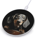 Pad Dachshund Wireless Charger Fast Wireless Charging Pad with USB Cable 10W Anti-Slip Magnetic Wireless Charger Portable Slim Charger Puck Travel Charging Station