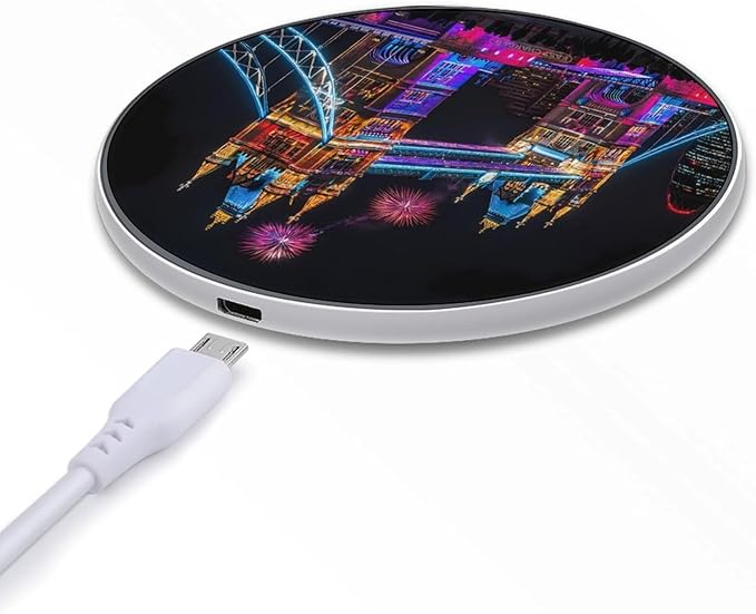 London Bridge Wireless Charger Anti-Slip Wireless Charging Pad Slim Charger Mat for Men Women