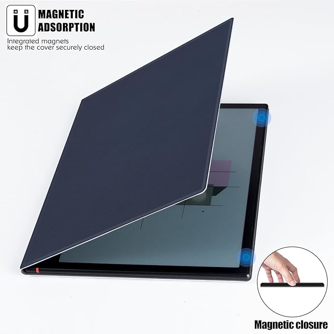 BOZHUORUI Magnetic Case for 10.3 Boox Note Air5 C (2025) / Note Air4 C (2024) / Note Air3 C (2023) Tablet ePaper | with Auto Sleep/Wake | Slim Lightweight | PU Leather Cover (Dark Blue)