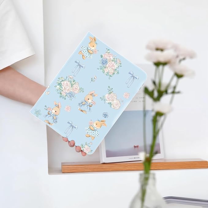 Bunny Flower Bow/Blue