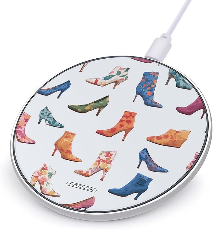 High Heels Boots Fast Portable Charger 10W Funny Graphic Phone Charging Pad with USB Cable