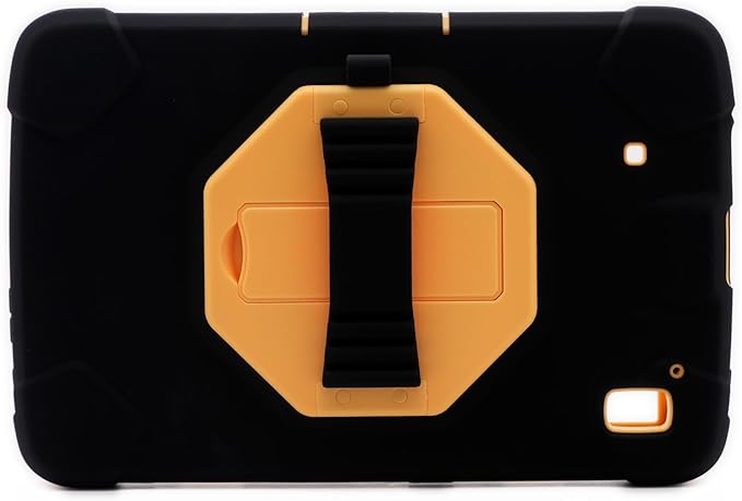 Protective Case for Zebra ET40 ET45 10 Inch Tablet Only Military Grade Shockproof Rugged Cover with Hand Strap &amp Stand SG-ET4X-10EXOSKL1-01 Compatible with Zebra Accessories (Yellow)