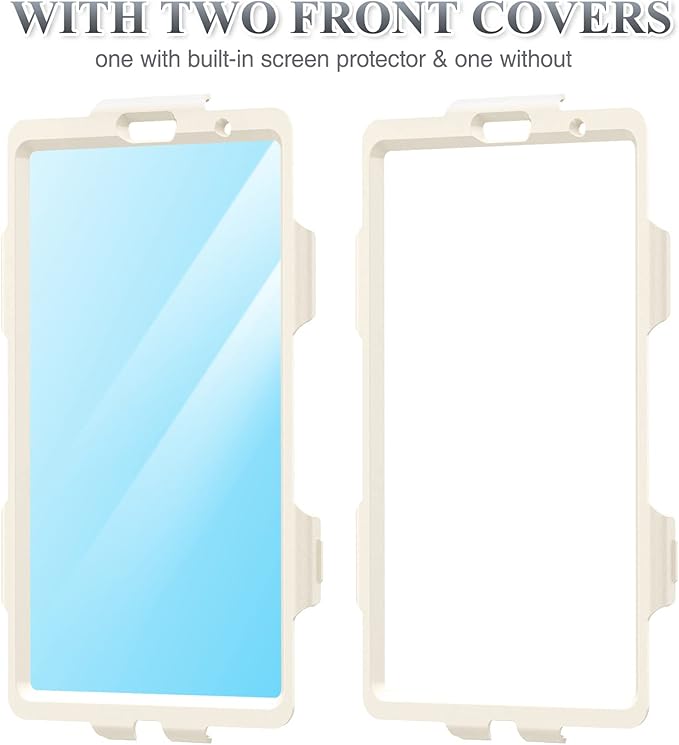 SEYMAC stock Case for Samsung Galaxy Tab A7 Lite 8.7'' with Screen Protector Pencil Holder [360 Rotating Hand Strap] &ampStand Drop-Proof Case for Samsung A7 Lite 2021 SM-T220/T225/T227 Yellowish/P