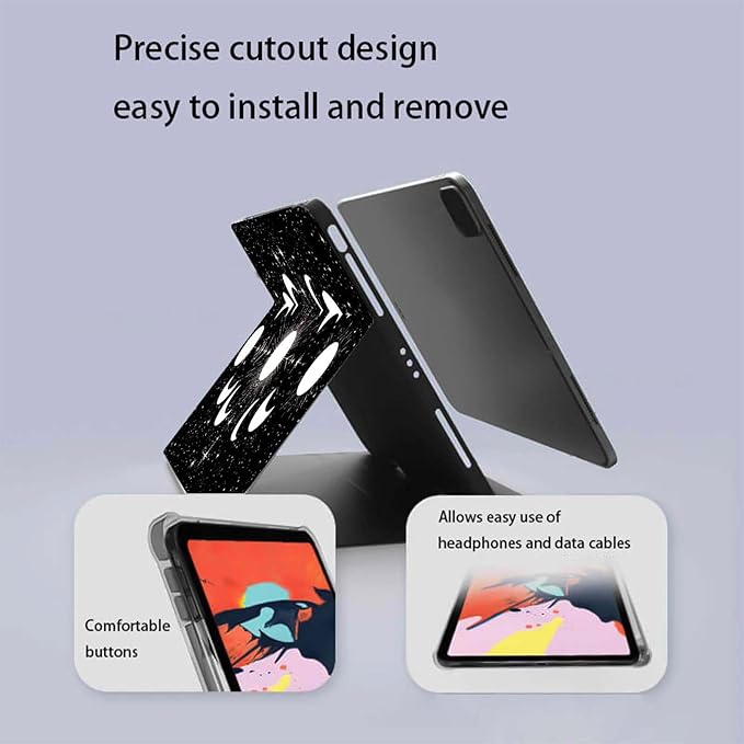 Case for Samsung Galaxy Tab A11 / Tab A9 8.7-Inch 2025/2023Slim Protective LeatherAuto Wake/SleepAdjustable Viewing Angle Stand.Moon Phases in Space