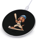 Dachshund Baseball Wireless Charger Anti-Slip Wireless Charging Pad Slim Charger Mat for Men Women