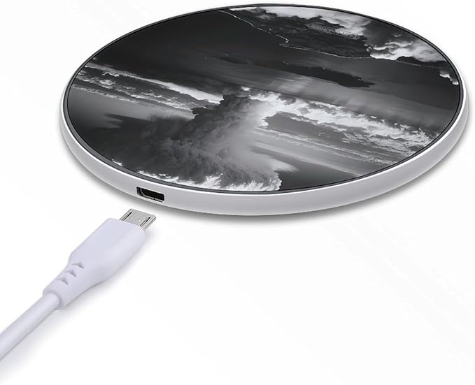 Mushroom Cloud Fast Portable Charger 10W Funny Graphic Phone Charging Pad with USB Cable