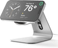 elago MS4 Charging Stand Compatible with MagSafe Charger Aluminum Stand Compatible with iPhone 17/16/15/14/13/12 Series Designed for iOS17 Standby Mode (Cable Not Included) (Silver)