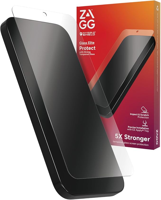 ZAGG InvisibleShield Glass Elite Samsung Galaxy S24+ Screen Protector - Ultra-Strong Aluminosilicate Enhanced Scratch Resistance Recycled Materials EZ Apply Fingerprint and Smudge Resistant