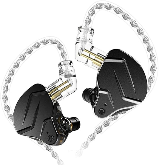 erjigo KZ ZSN PRO X Hybrid Banlance Armature with Dynamic in-Ear Earphone ERJIGO ZSNPROX 1BA+1DD HiFi Headset ZSNPRO X erabuds (Without Mic Black)