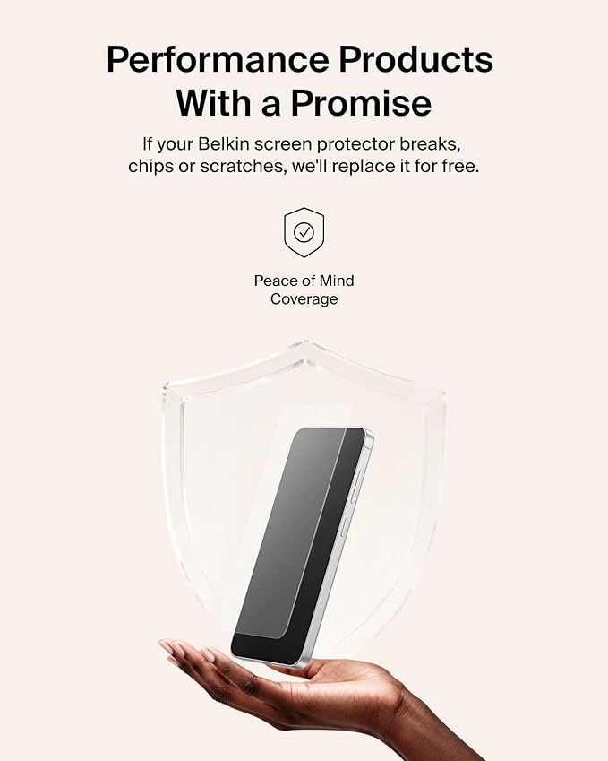 Belkin Titan SmartShield Anti-Reflective Screen Protector for Samsung Galaxy S26 Scratch Resistant Impact Protection Anti-Fingerprint Ultra-Thin w/Easy Align Tray for Bubble Free Application