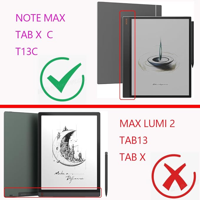 Case Compatible with Fro BOOX Note Max Tablet 13.3inch Tablet Case e-Book Folding Stand Protective Cover with Pencil Holder and Wrist Strap Full Protectio (Note Max/Tab X C/T13C 13.3 2024)