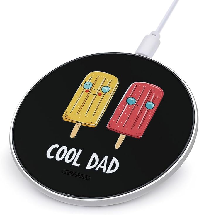 Cool Dad Popsiclees Wireless Charger Anti-Slip Wireless Charging Pad Slim Charger Mat for Men Women