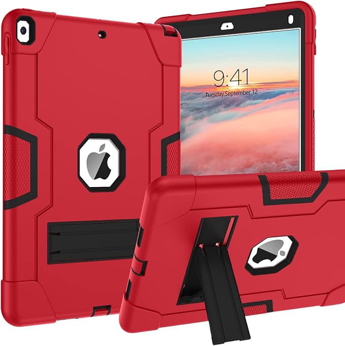 BENTOBEN for iPad Air 3rd Generation Case iPad Pro 10.5 2017 Case 3 Layers Heavy Duty Rugged Shockproof Kickstand Protective Tablet Case for iPad Air 3 10.5 2019 /iPad Pro 10.5 2017 Red/Black