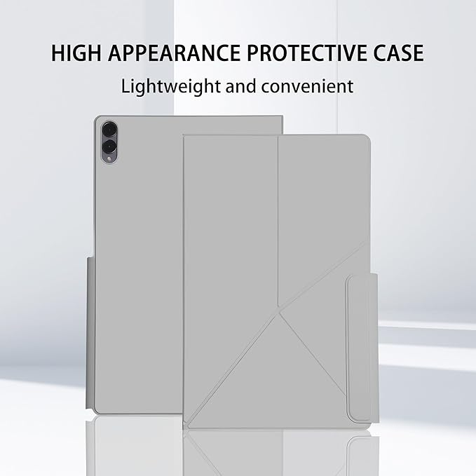 Magnetic Case for Samsung Galaxy Tab S11 Ultra 14.6 Inch 2025 - Model SM-X930/SM-X936 Tablet with S-Pen Holder Auto Wake/Sleep Smart Tablet Cover Grey
