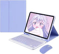 Galaxy Tab A8 2022 Case with Keyboard and Mouse Detachable Magnetic Keyboard Case with Mouse and S Pen Holder for 10.5 Galaxy A8 Model SM-X200/X205/X207 Tablet (Purple)