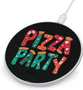 Pizza Party Phone Charger Magnetic Charging Pad Anti-Slip with USB Cable