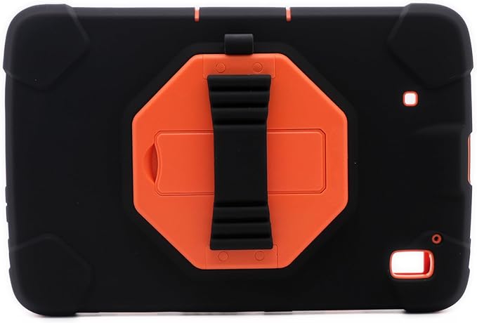 Protective Case for Zebra ET40 ET45 10 Inch Tablet Only Military Grade Shockproof Rugged Cover with Hand Strap &amp Stand SG-ET4X-10EXOSKL1-01 Compatible with Zebra Accessories (Orange)