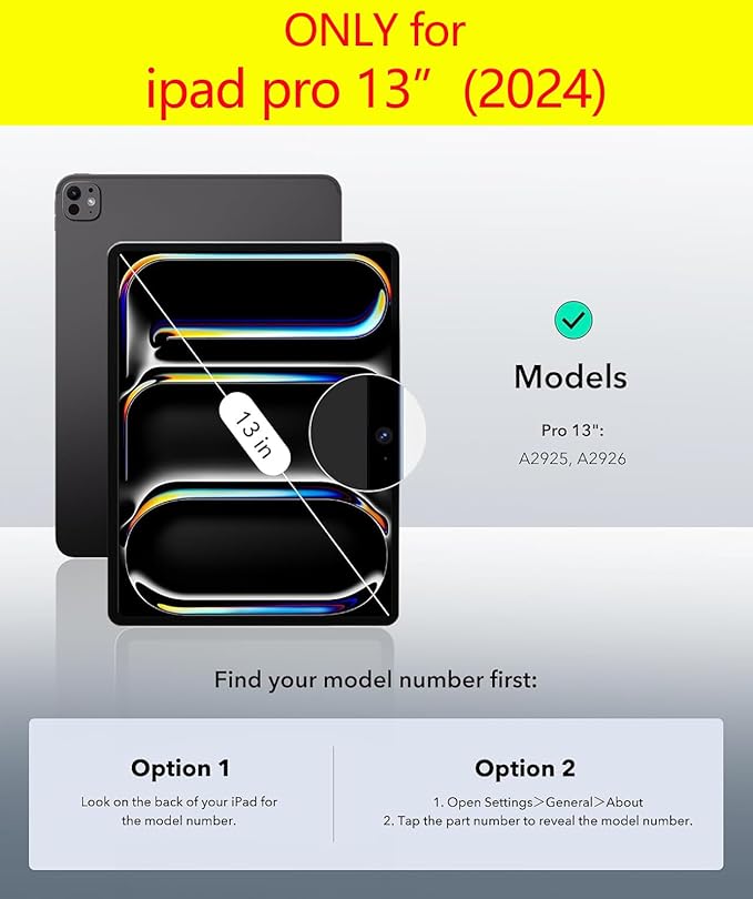 for Ipad Pro 13-inch Case M4/M5 2024/2025(Model:A3360/A3361/A2925/A2926) Genuine Leather Cover Protective ShellBuilt-in Pencil Holder and Auto Wake/Sleep.Brown