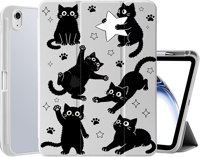 Cute Black Kitten Cats Stars
