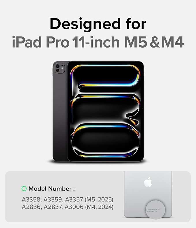 Ringke Fusion Sketch Stand for iPad Pro 11 Inch Case (M4 2024 &amp M5 2025) [Cover + Stand] Pencil Holder with Overcharge Prevention Non Yellowing Wobble Free for Writing and Drawing - Black