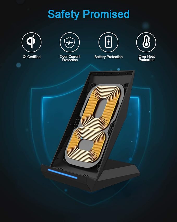 Fast Wireless Charging Stand Equipped with PD 30W Adapter High Speed Universal Charger with Extra USB-A Port Compatible with iPhone 17/16/15/14/13/12/11 for Samsung Galaxy S26/S25/S24/S23/S22