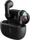 Skullcandy Rail Wireless Earbuds Bluetooth Headphones Noise Isolating Fit Up to 42 Hours Battery IP55 Sweat and Water Resistant Microphone for iPhone Android - True Black