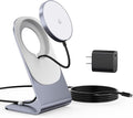 Magnetic Wireless Charger for iPhone 17/16/15/14/13/12 - Mag Charger+20W USB C Adapter Fast Wireless Charging Stand/Pad with 5ft Cable for iPhone 17/16/15/14/13/12 Pro Max Plus Mini 17 AirGray