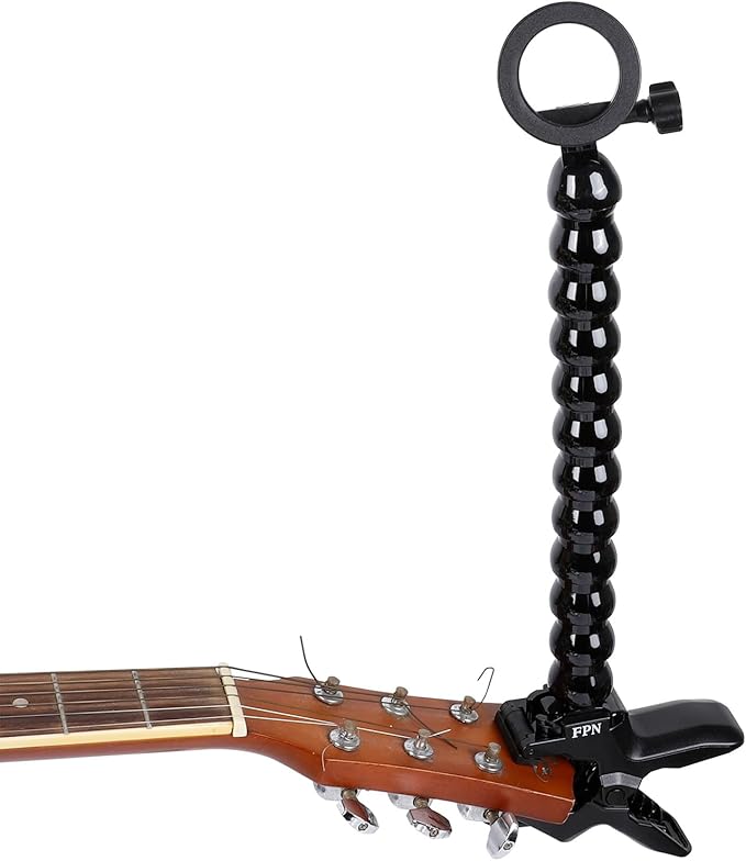 Magnetic Phone Holder Gooseneck Mount for Magsafe Cell Phone Clamp Clip for Guitar Bass Desk Pole Magnet Phone Stand for Recording/Live Broadcast Compatible with iPhone 16 15 14 13 12 Series