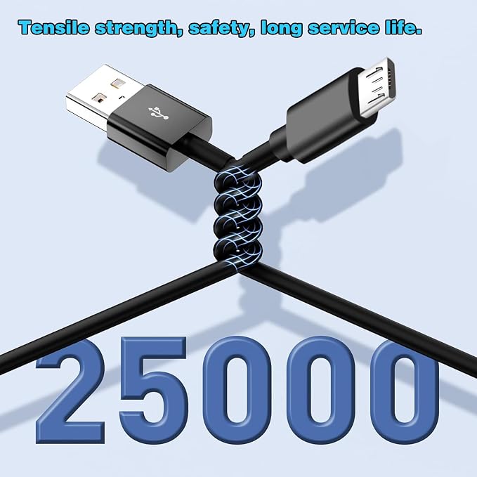 2 × (5v1a black+micro usb cable)