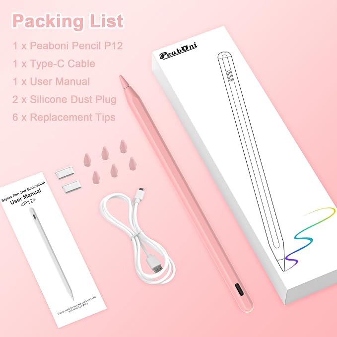 Pink+6pcs Replacement Nibs