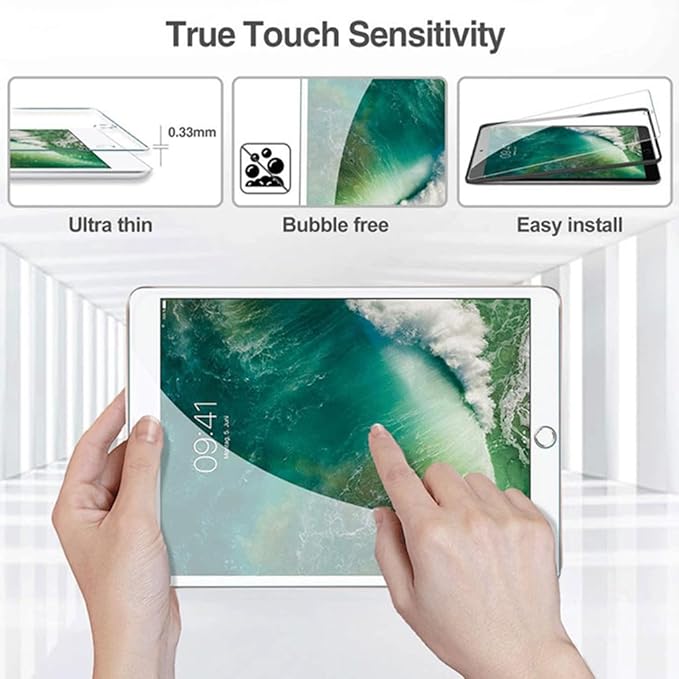 Compatible for ECOPAD T30 10.1 Inch Tablet Case + Screen Protector Tempered Glass Film Soft Silicone Full Coverage Adjustable Stand Protective Tablet Cover Green