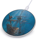 Deep Sea Shipwreck Ancient Pirates Ship Phone Charger Magnetic Charging Pad Anti-Slip with USB Cable