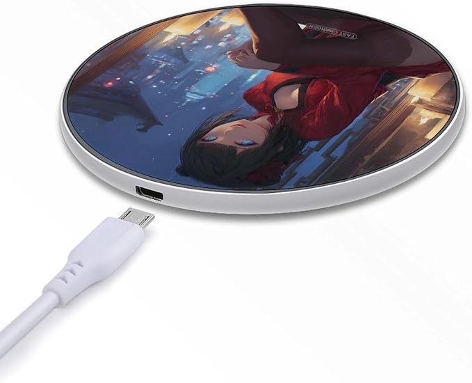 Anime Girls Wearing Black Stockings Fast Portable Charger 10W Funny Graphic Phone Charging Pad with USB Cable
