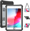 ShellBox Case iPad mini 4/5 Waterproof Case Protective Full Body Shockproof Dustproof Cover Case with Adjustable Tablet Stand Built-in Screen Protector for iPad mini 5/iPad mini 4 Case