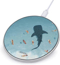 Maldives Whale Shark Fast Portable Charger 10W Funny Graphic Phone Charging Pad with USB Cable