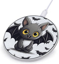 Cute Bat Wireless Charger Fast Wireless Charging Pad with USB Cable 10W Anti-Slip Magnetic Wireless Charger Portable Slim Charger Puck Travel Charging Station