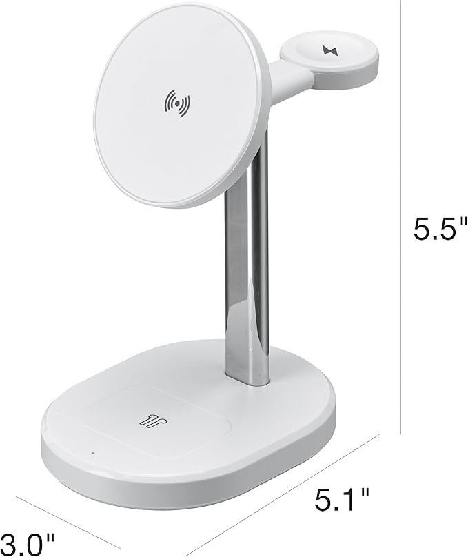 iLive Electronics 3-in-1 Wireless Charging Stand IACQ295W