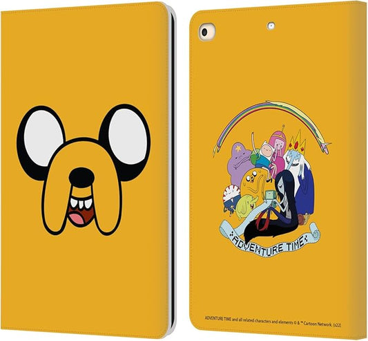 Head Case Designs Officially Licensed Adventure Time Jake The Dog Graphics Leather Wallet Case Compatible with Apple iPad 9.7 2017 / iPad 9.7 2018