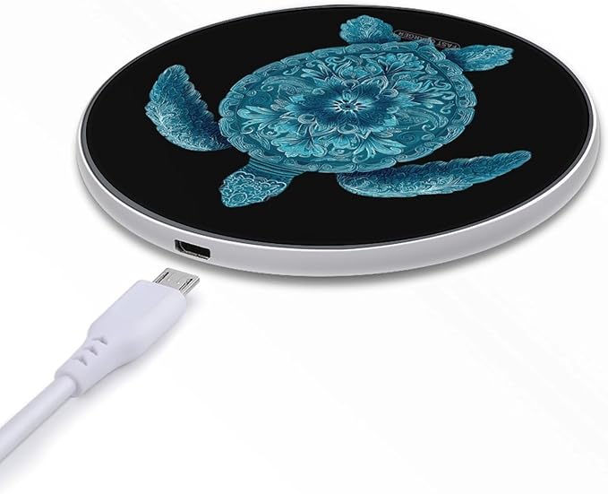 Turtles Hawaiian Mandala Phone Charger Magnetic Charging Pad Anti-Slip with USB Cable