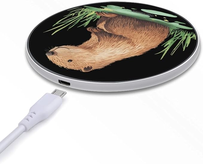 Beaver Grass Ponds Phone Charger Magnetic Charging Pad Anti-Slip with USB Cable