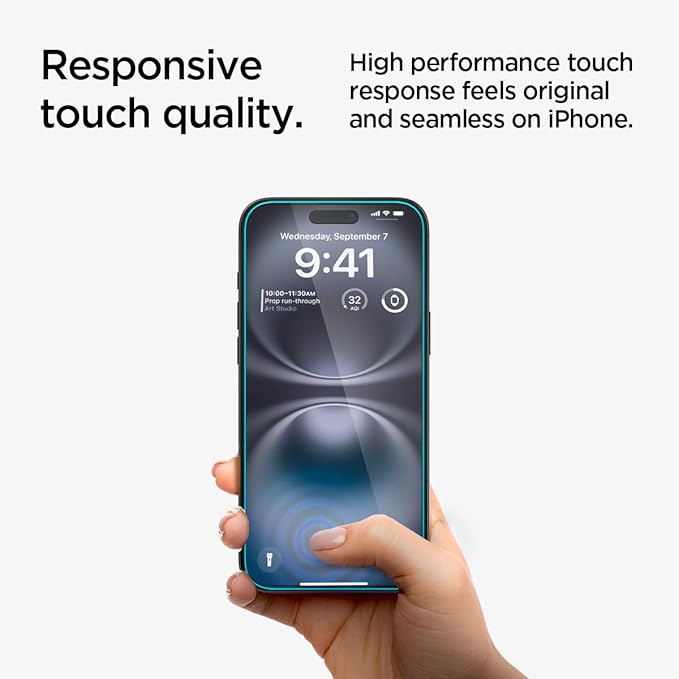 Spigen Tempered Glass Screen Protector [GlasTR EZ FIT - Privacy] Designed for iPhone 16 / iPhone 15 [2Pack]